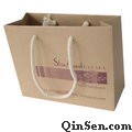 Brown Kraft Paper Apparel Bag with Brand